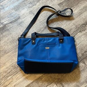 Thirty-One Royal Blue and Black Crossbody Bag